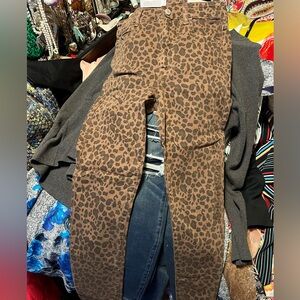 American Eagle Outfitters Brown Leopard Print Pants